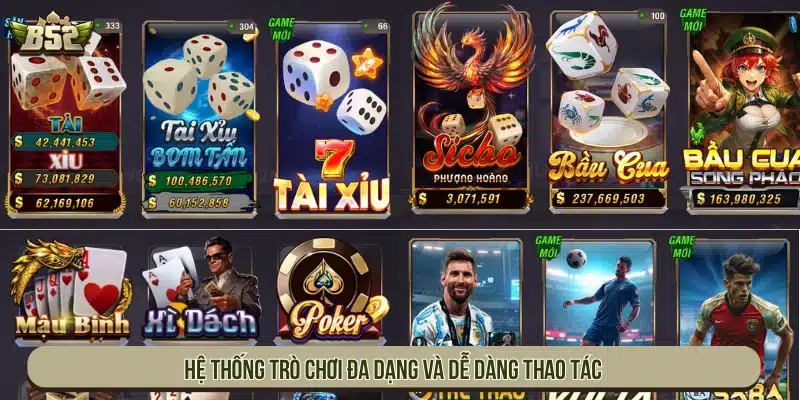 B52 app | Game Bài B52Club Bom Tấn Đổi Thưởng - Tải App Hệ thống trò chơi đa dạng và dễ dàng thao tác